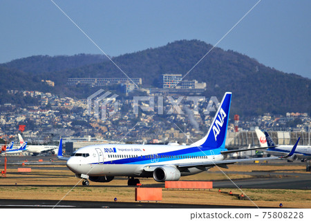 Osaka International Airport Airplane Runway Taxing Osaka International Airport Airplane Runway Taxing 75808228