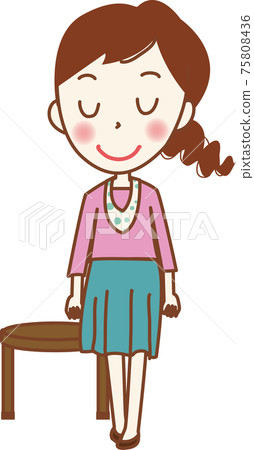 a girl standing clipart