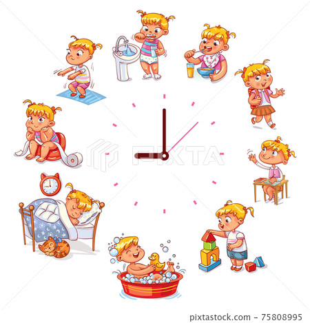 Daily routine with simple watches 75808995