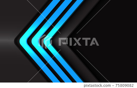 Abstract blue light neon arrow lines direction... - Stock Illustration ...