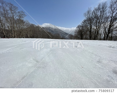 Bandai from the Alts Bandai Ski Resort in Fukushima Prefecture in March 2021 75809317