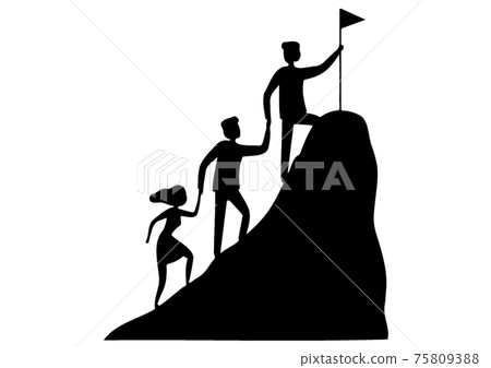 Business, silhouette, shadow play, black, illustration, simple, teamwork, solidarity, goal, achievement, goal Business, silhouette, shadow play, black, illustration, simple, teamwork, solidarity, goal, achievement, goal 75809388