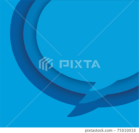 blue blank speech bubble on blue background. vector illustration 75810018