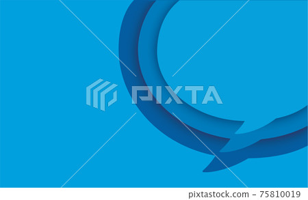 blue blank speech bubble on blue background. vector illustration blue blank speech bubble on blue background. vector illustration 75810019