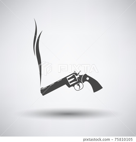Smoking Revolver Icon - Stock Illustration [75810105] - PIXTA