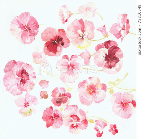  Colorful floral material combinations and design elements 75810349