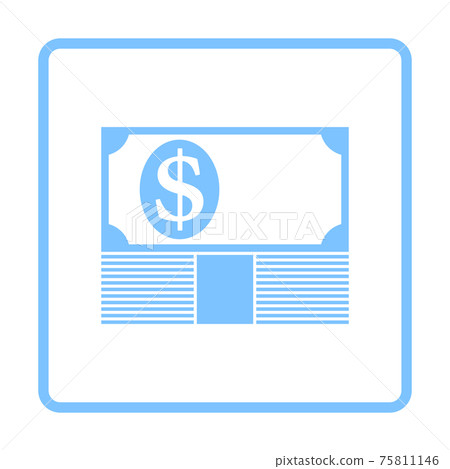 Banknote On Top Of Money Stack Icon Banknote On Top Of Money Stack Icon 75811146