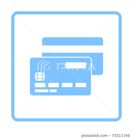 Front And Back Side Of Credit Card Icon Front And Back Side Of Credit Card Icon 75811148