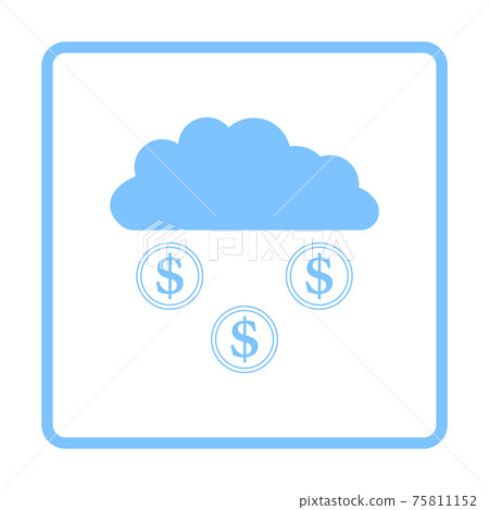 Coins Falling From Cloud Icon Coins Falling From Cloud Icon 75811152