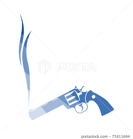 Smoking Revolver Icon Smoking Revolver Icon 75811694