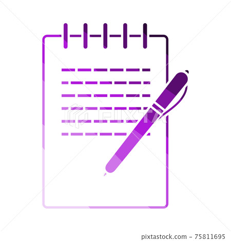 Notebook With Pen Icon Notebook With Pen Icon 75811695