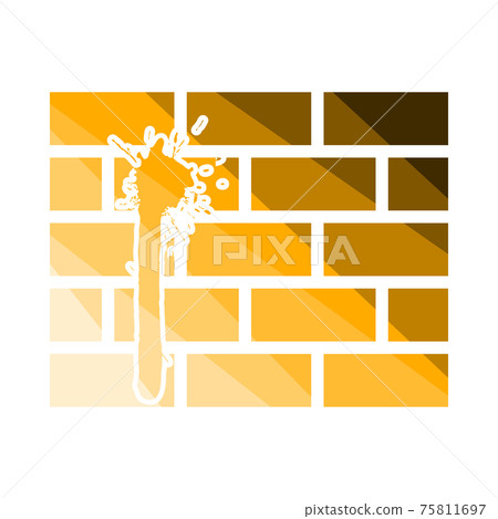Blood On Brick Wall Icon Blood On Brick Wall Icon 75811697
