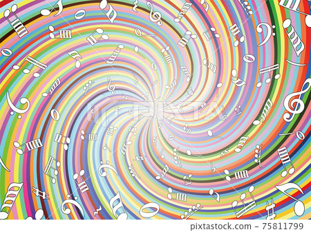 音符在五彩繽紛的漩渦中跳舞 音符在五彩繽紛的漩渦中跳舞 75811799