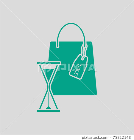 Sale Bag With Hourglass Icon Sale Bag With Hourglass Icon 75812148