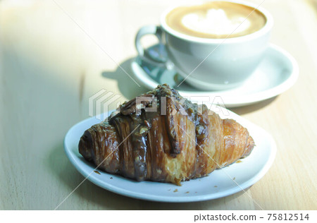 croissant ,caramel croissant and coffee croissant ,caramel croissant and coffee 75812514