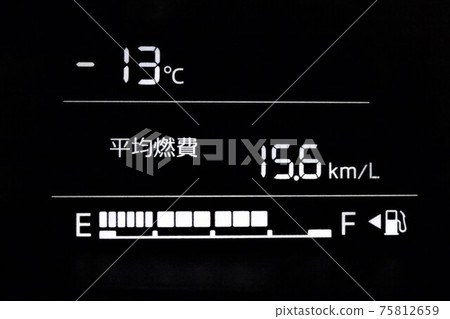 Car meter panel outside temperature minus 13 degrees Car meter panel outside temperature minus 13 degrees 75812659