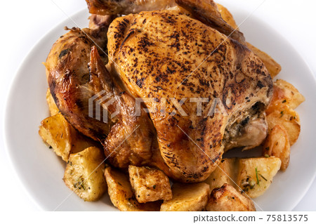Homemade roasted chicken with potatoes Homemade roasted chicken with potatoes 75813575