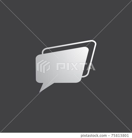 Speech bubbles Icon vector flat design 75813801