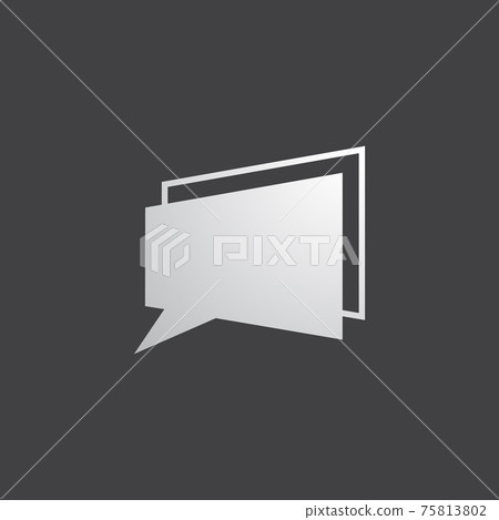 Speech bubbles Icon vector flat design 75813802