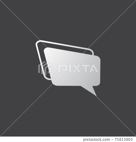Speech bubbles Icon vector flat design 75813803