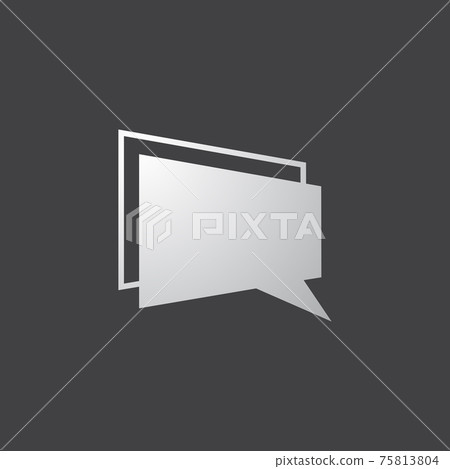 Speech bubbles Icon vector flat design 75813804