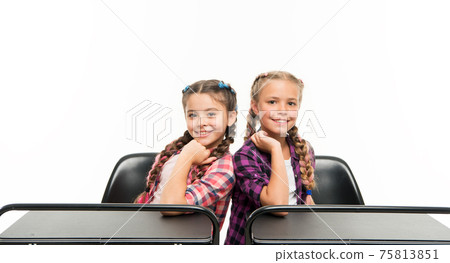 Quenching their thirst for knowledge. Cute little school Quenching their thirst for knowledge. Cute little school 75813851