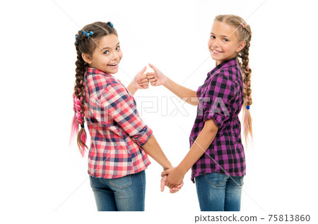 Alright thumb up. Fashionable cutie. Happy childhood. Alright thumb up. Fashionable cutie. Happy childhood. 75813860