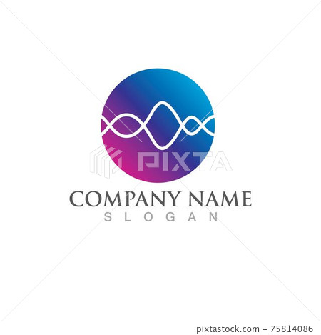 Sound waves vector illustration 75814086