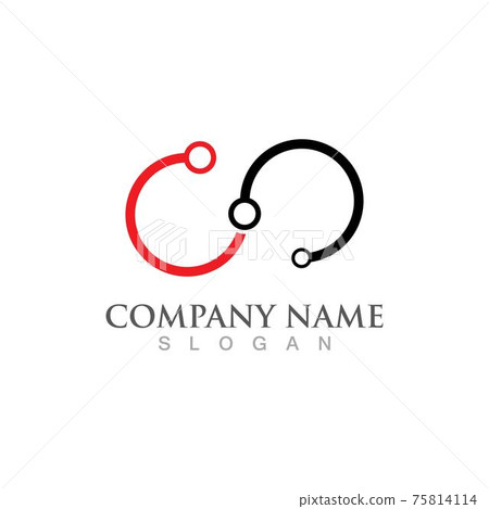 Fiber cable logo internet vector Fiber cable logo internet vector 75814114