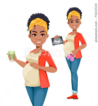 Beautiful African American pregnant woman Beautiful African American pregnant woman 75814534