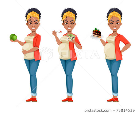 Beautiful African American pregnant woman Beautiful African American pregnant woman 75814539