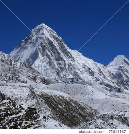 High mountain Pumori, Nepal. High mountain Pumori, Nepal. 75815187