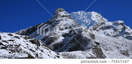 Lobuche East, popular climbing peak in Nepal. 75815197