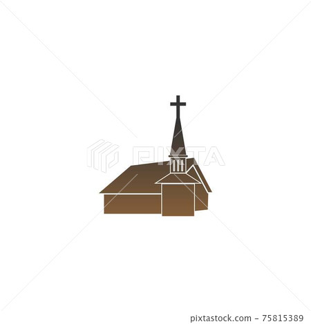 Chruch icon logo sign vector design illustration 75815389