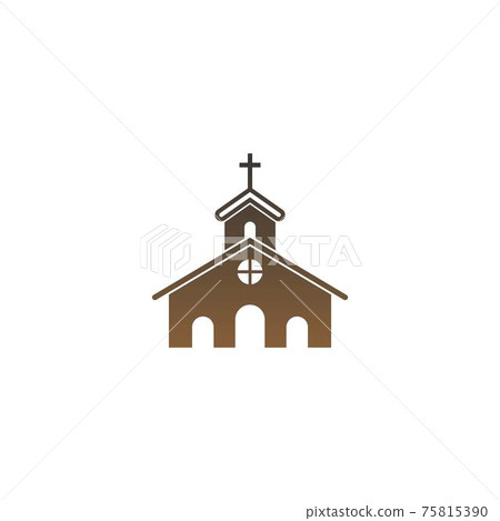 Chruch icon logo sign vector design illustration 75815390