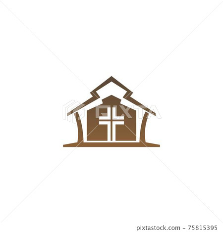 Chruch icon logo sign vector design illustration 75815395