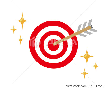 Illustration that hits an arrow 75817556