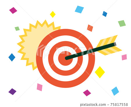 Illustration that hits an arrow Illustration that hits an arrow 75817558