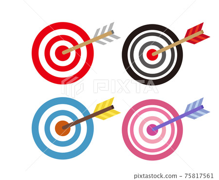 Illustration that hits an arrow Illustration that hits an arrow 75817561