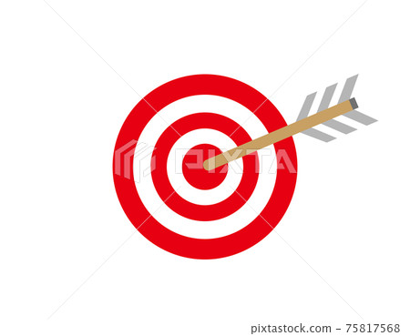 Illustration that hits an arrow Illustration that hits an arrow 75817568