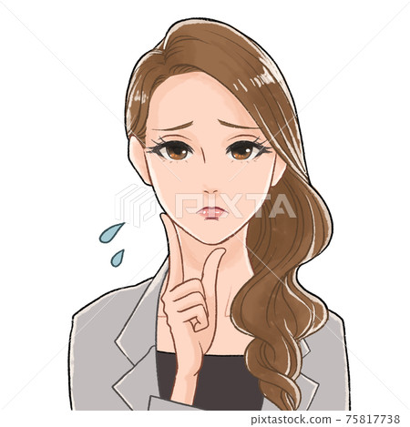 Woman in trouble Handwritten style career woman 75817738