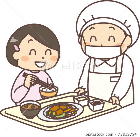 Cook / nutritionist serving children 75819754
