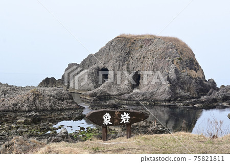 Fukaura, Nishitsugaru District, Aomori Prefecture, strange rock, elephant rock Fukaura, Nishitsugaru District, Aomori Prefecture, strange rock, elephant rock 75821811