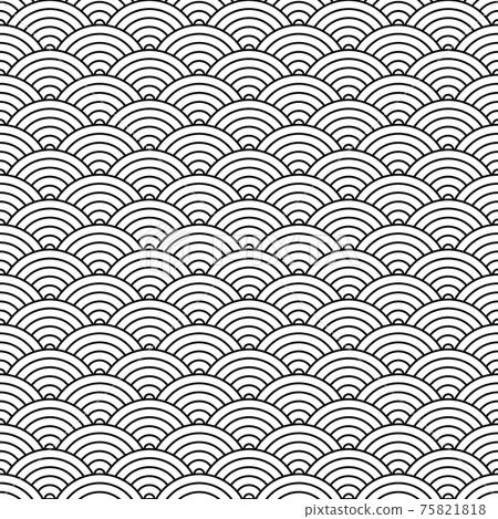 Fabric Pattern Design Geometric Pattern On Black Gradient