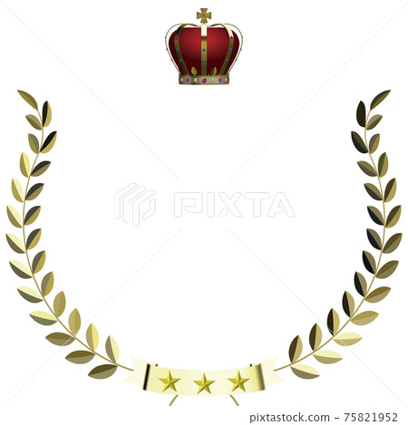 紅冠和月桂樹會徽矢量插圖背景透明 插圖素材 圖庫