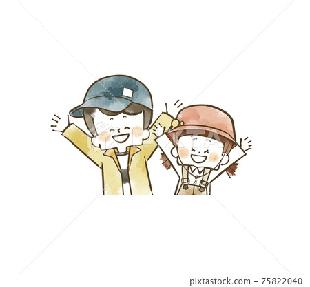 戶外服裝中的兒童 75822040