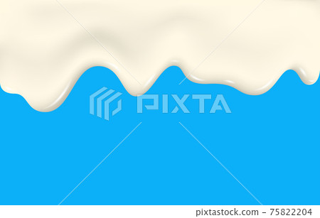 Dripping milk, cream, liquid, ice cream. Dripping milk, cream, liquid, ice cream. 75822204