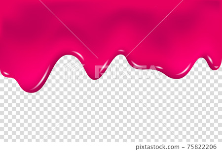 Flowing cherry or raspberries pink jam. 75822206