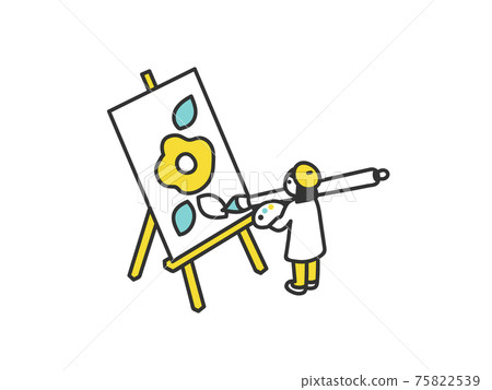 美術課插圖素材的圖像 75822539