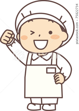 廚師/營養師大膽地擺姿勢 廚師/營養師大膽地擺姿勢 75822734